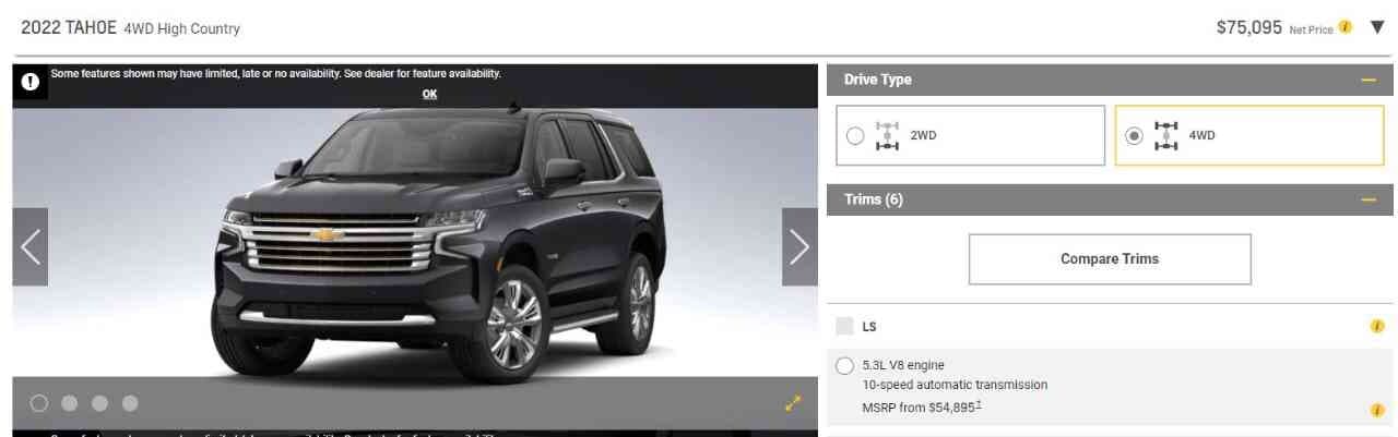 쉐보레 타호 8기통 단일 트림으로 나온다캅니다.  게시글 썸네일