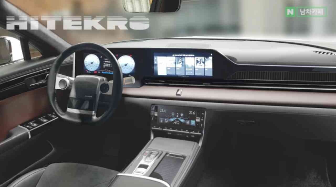 '원 포크 핸들' 그랜저 GN7 실내 예상도 게시글 썸네일