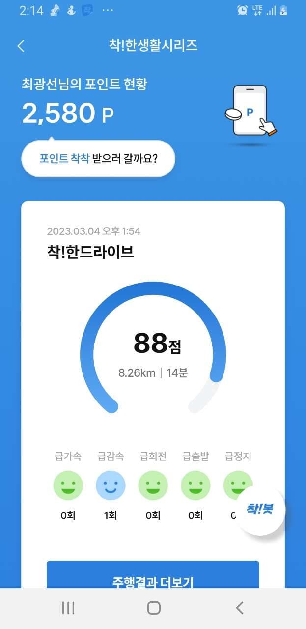 [착!한드라이브]  제 운전점수~~~!!대박 게시글 썸네일
