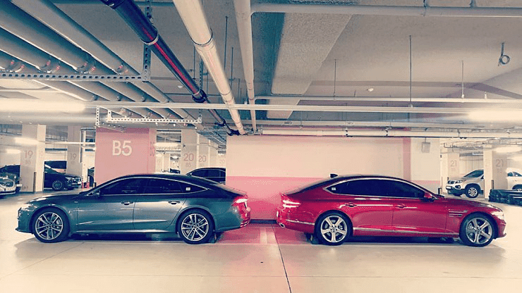 G80 VS A7 측면 비교샷  게시글 썸네일