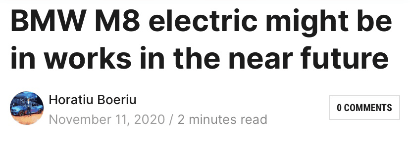 ⚡️BMW M8 전기차로 만나게 될 전망⚡️ 게시글 썸네일