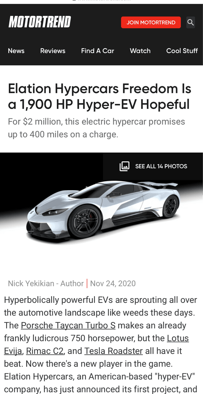또다른 전기차 슈퍼카 등장—Elation ? 게시글 썸네일