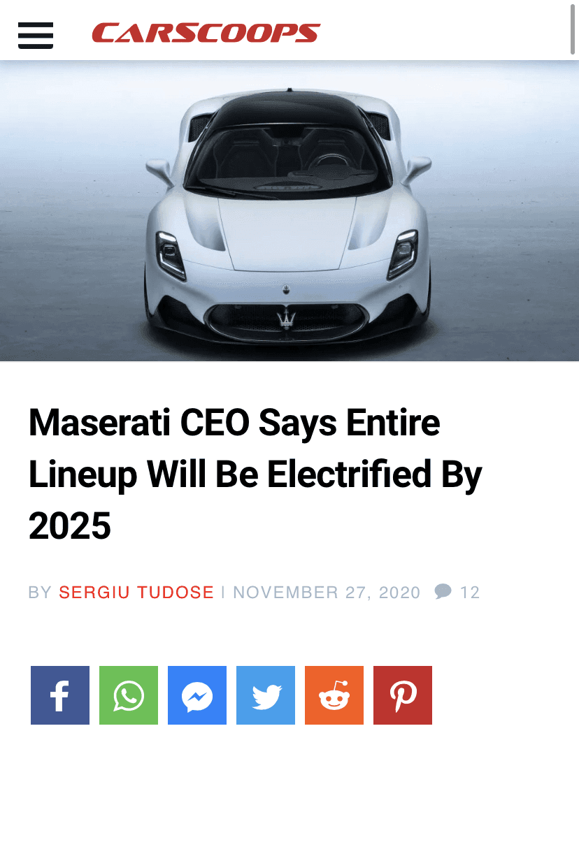 마세라티 전기차 선언 게시글 썸네일