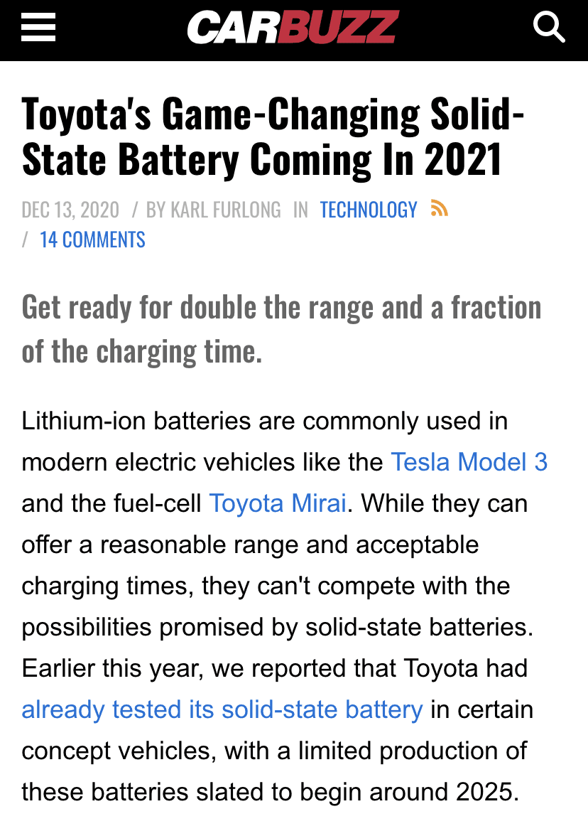 도요타의 역습—배터리 판도 뒤엎나? 게시글 썸네일