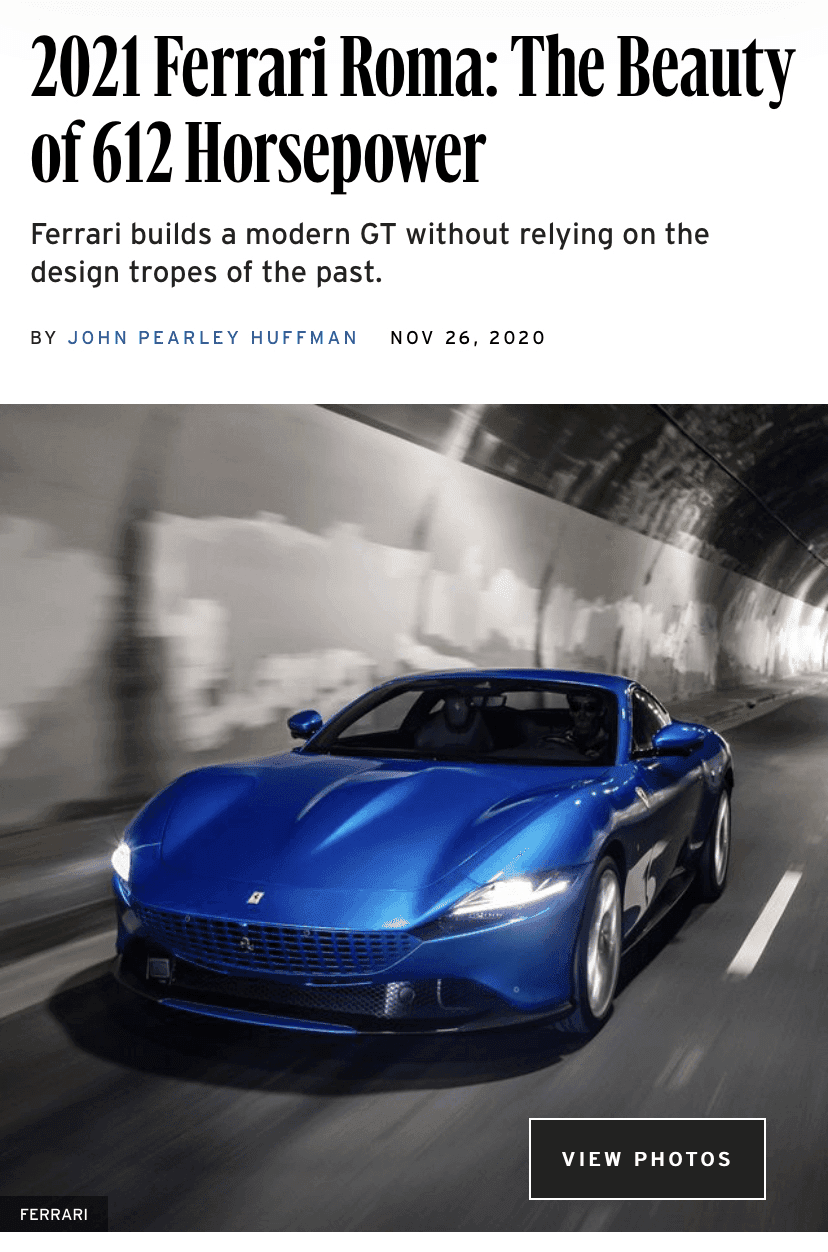 621마력의 2021 <페라리 로마> 어떠세요 ? 게시글 썸네일