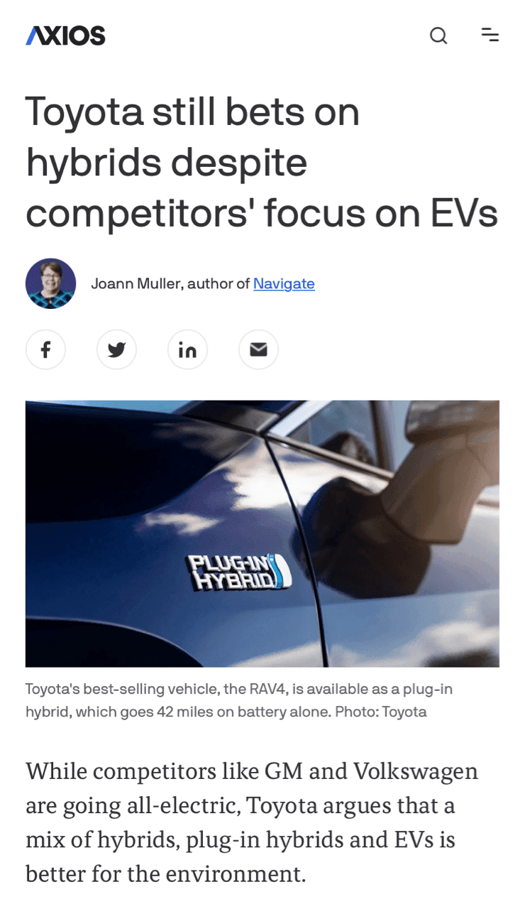 토요타는 하이브리드에 계속 집중 게시글 썸네일