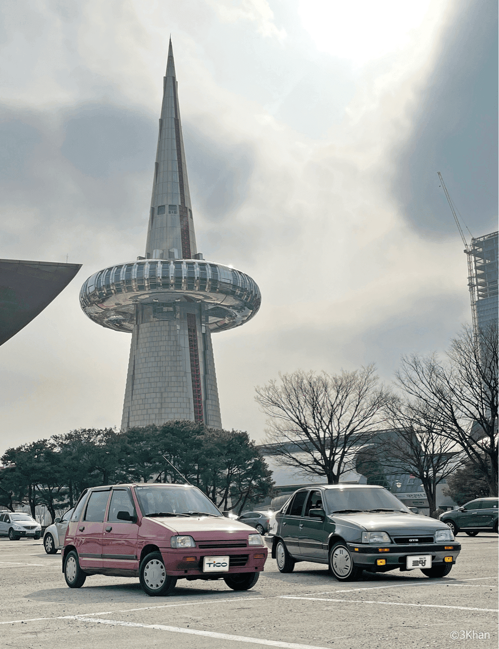 1993 대전엑스포 한빛탑 대우 티코 & 르망 투샷 촬영 게시글 썸네일