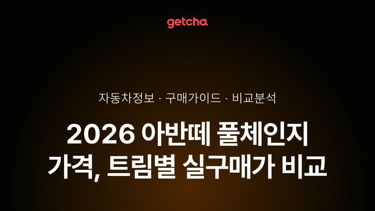 2026 아반떼 풀체인지 가격, 트림별 실구매가 비교