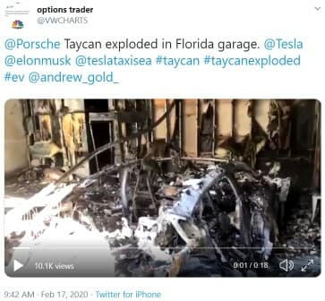 포르쉐 타이칸 폭발 후 전소 게시글 썸네일