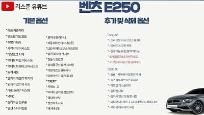 E250 페리 옵션표입니다 게시글 썸네일