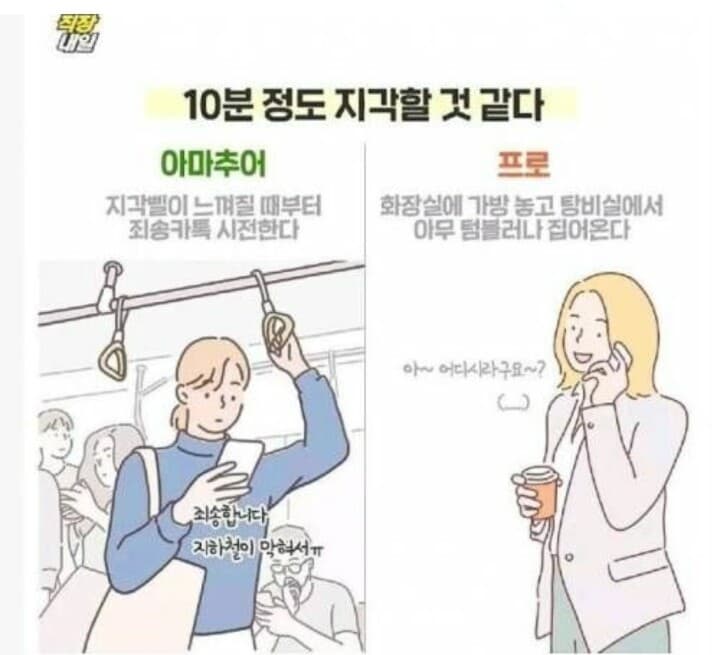 프로와 아마추어 직장인 차이 게시글 썸네일