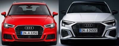 아우디 A3스포트백 45TFSI e하브-구형과 비교샷? 게시글 썸네일