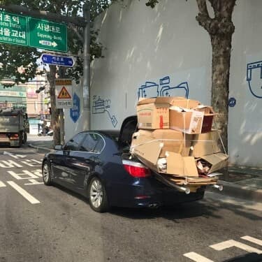 강남폐지 줍는 할아버지 자동차 게시글 썸네일