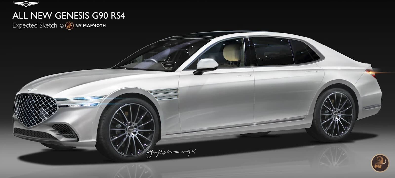 제네시스 G90 풀체인지 옆모습 예상도 게시글 썸네일