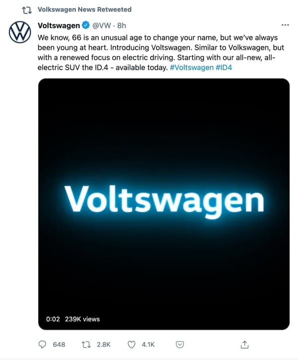 '폭스바겐'의 '볼츠바겐' 개명에 관한 진실? 게시글 썸네일