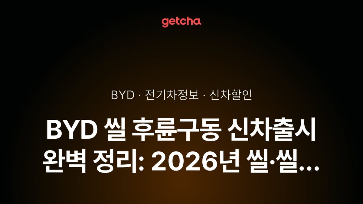 BYD 씰 후륜구동 신차출시 완벽 정리: 2026년 씰·씰 플러스 2종 트림 출시 일정과 보조금 적용 실구매 전략
