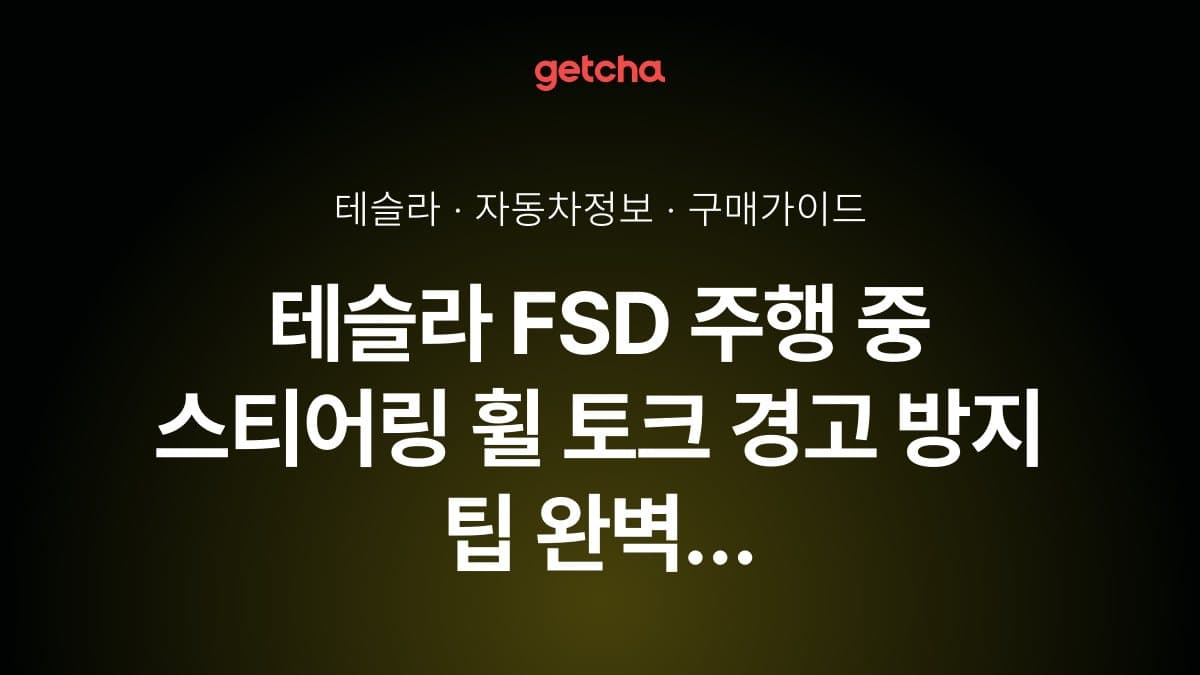 테슬라 FSD 주행 중 스티어링 휠 토크 경고 방지 팁 완벽 정리